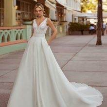 CONSU Wedding Dress luna novias collection 2024: Paris Boutique