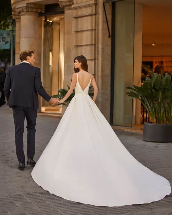 TRAZA Wedding Dress luna novias collection 2024: Paris Boutique