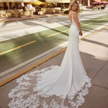 CARMIN Wedding Dress luna novias collection 2024: Paris Boutique