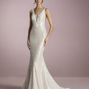 TAKARA Wedding Dress White one Collection 2025 Paris Boutique