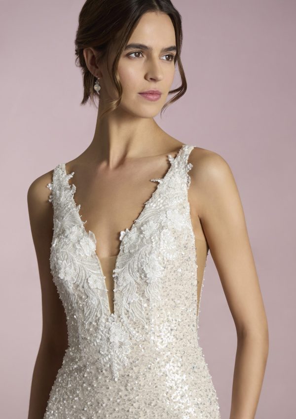 TAKARA Wedding Dress White one Collection 2025 Paris Boutique